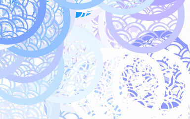 Light BLUE vector Glitter abstract illustration with blurred drops of rain.