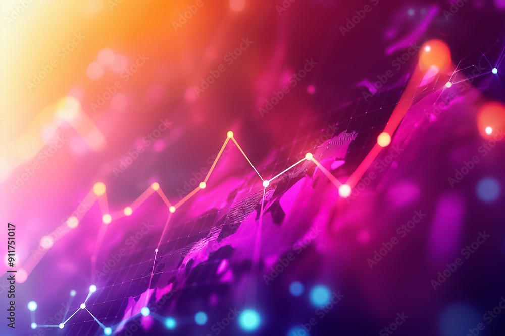 Poster exploration of abstract data visualization utilizing vibrant colors and engaging graphical elements 