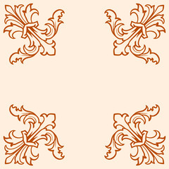 engraving frame premium vector design