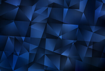 Dark BLUE vector abstract polygonal template.
