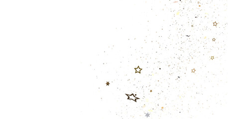 Fototapeta premium Dazzling 3D Illustration: Witness a Downpour of Golden Stars
