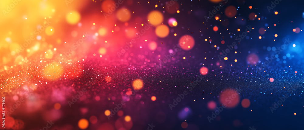 Leinwandbilder a colorful abstract background with lots of tiny dots. the background is a mix of red, yellow and bl