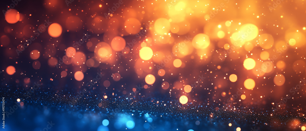 Leinwandbilder a colorful abstract background with lots of tiny dots. the background is a mix of red, yellow and bl