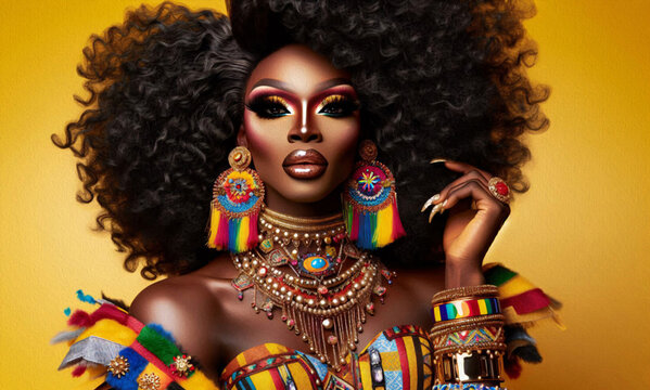 Zauberhaft geschminkte Dragqueen