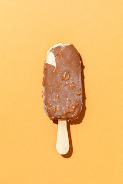 Almond chocolate icecream popsicle