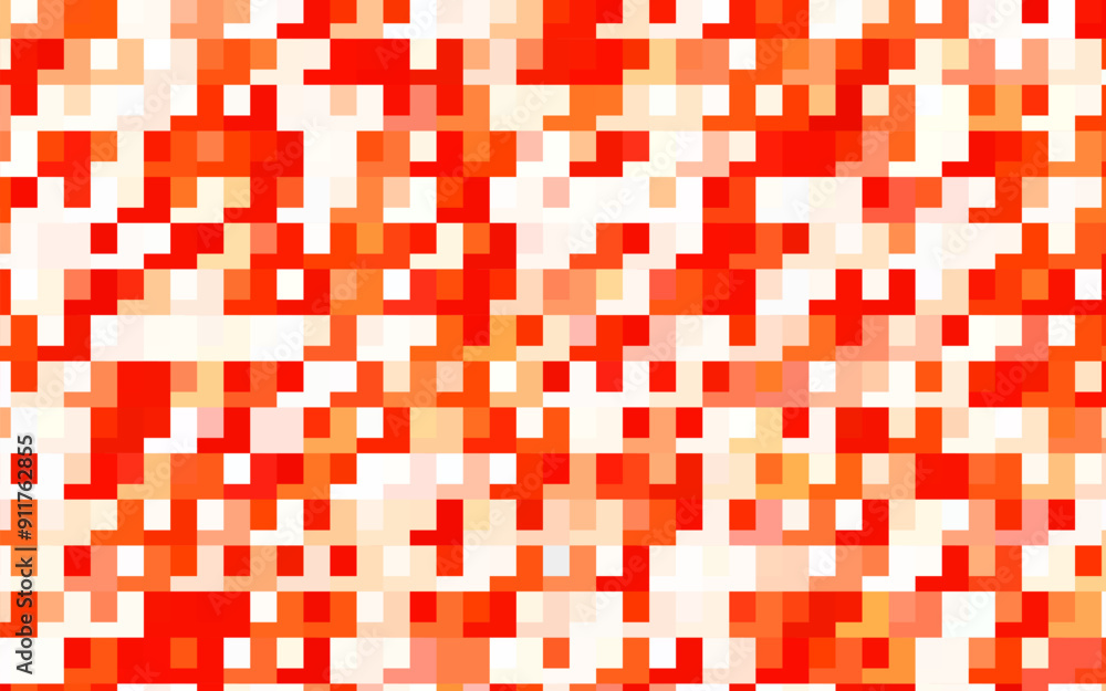 Poster light red, yellow vector pattern in square style.