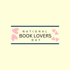 National book lovers day minimalist design 