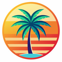 Vibrant Vector Palm Tree Illustration