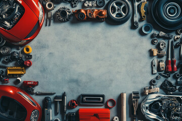 Automotive Passion: Edge Trimmed with Car Model Parts