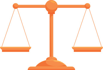 Golden balance scale standing in equilibrium, representing the concept of justice, law, and fairness