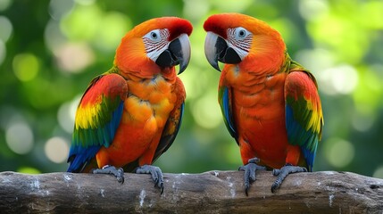 Parrots are bright and talkative birds. They can copy sounds they hear, making them great pets. They love to play and socialize, so they need lots of attention. Their beaks are strong too.