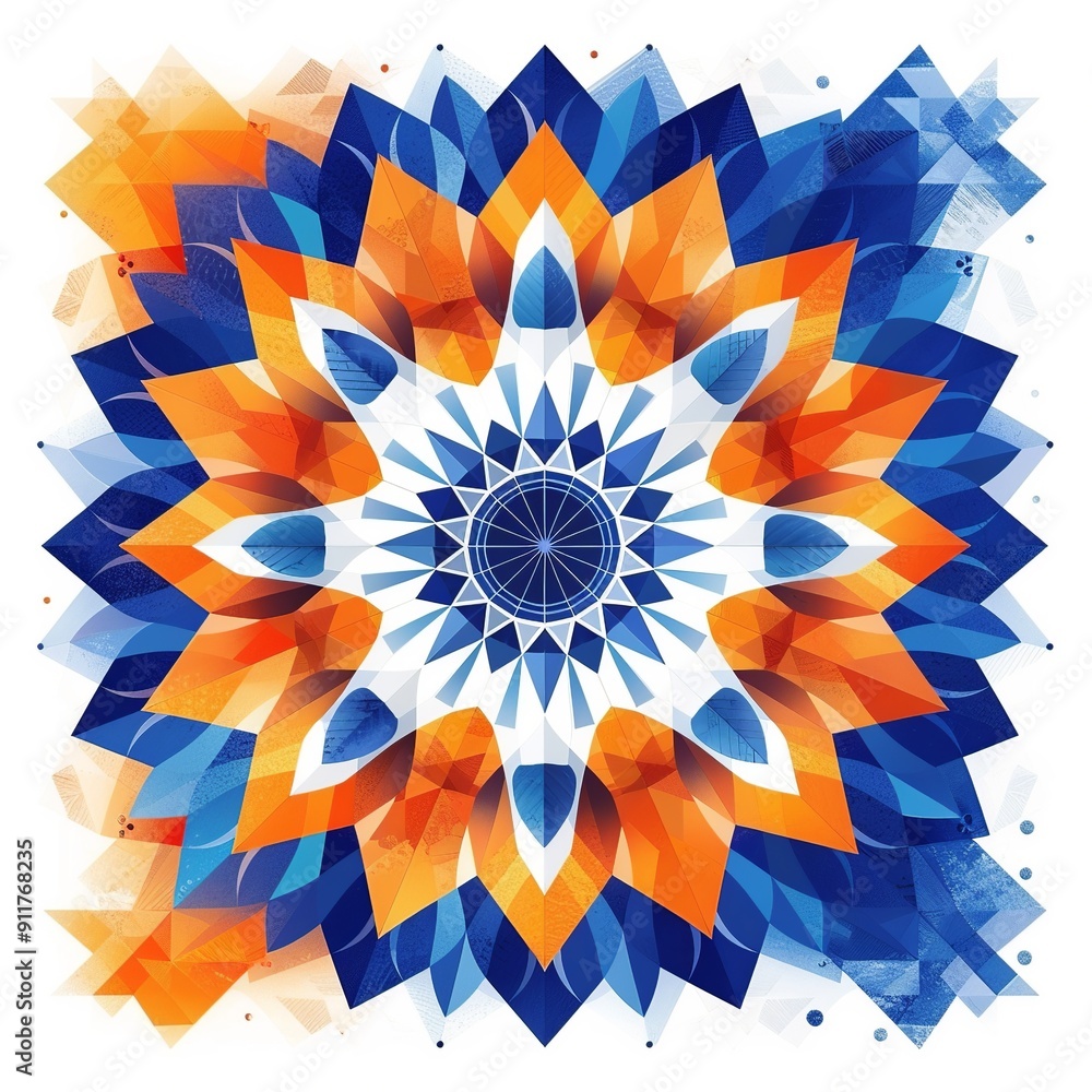 Poster this artistic representation of the indian flag features an abstract style, showcasing stylized form
