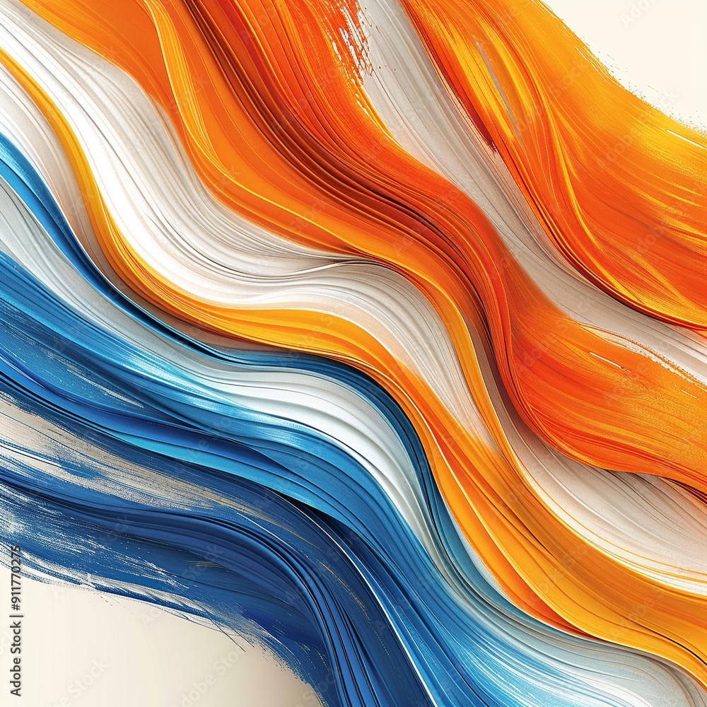 Poster this artistic representation of the indian flag features an abstract style, showcasing stylized form