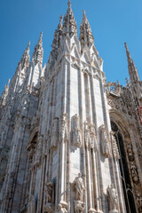 Views from Milan Cathedral in the city of Milan, Italy