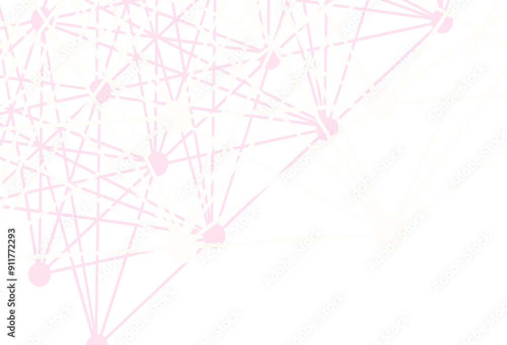 Poster light pink, yellow vector backdrop with artificial intelligence data.