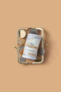View from above on savings made for paying monthly mortgage
