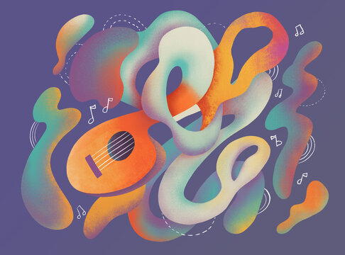 Abstract Music Illustration concept