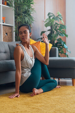 Seated spinal twist at home