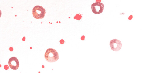 Fashion Dot. Gentle Geometry Artwork. Rose Ink