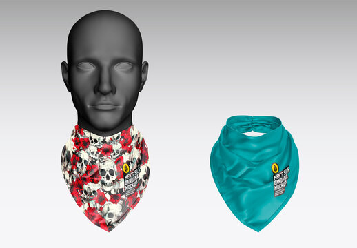Women's Silk Bandana Mockup