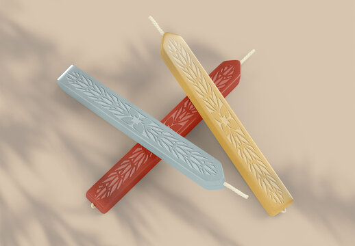 Taper Candles Mockup