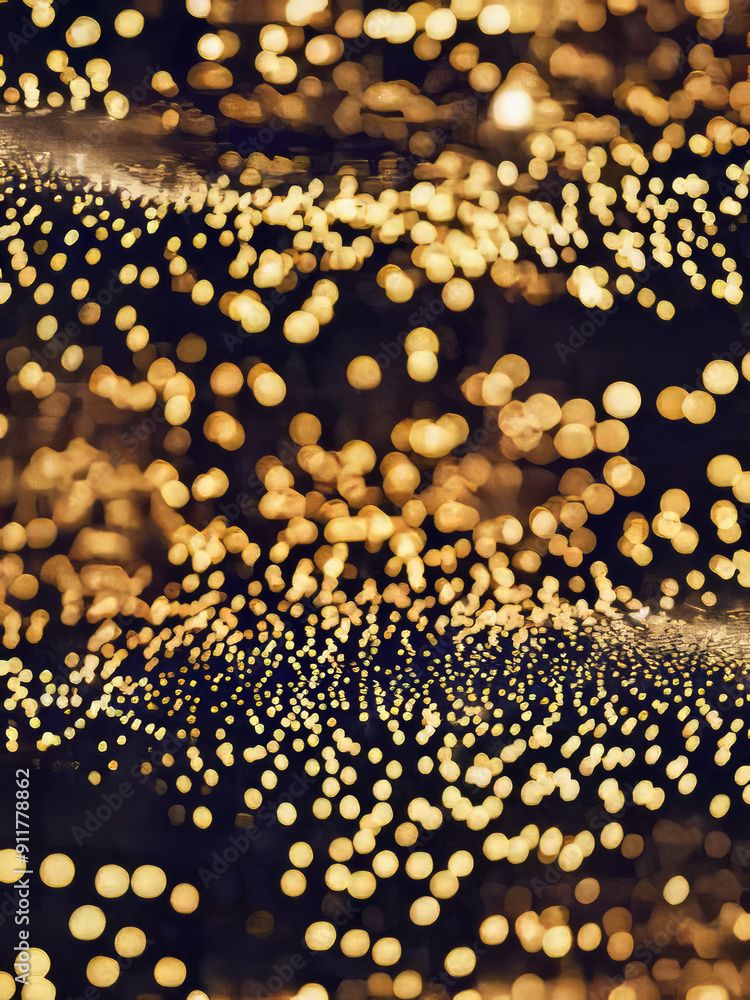 Poster mesmerizing bokeh pattern featuring countless tiny lights in a glimmering night scene