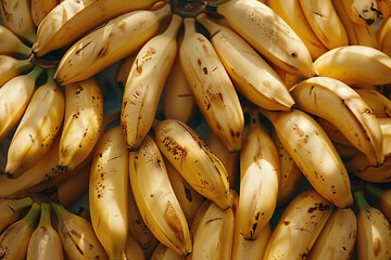 Aged bananas with brown spots