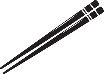 chopsticks vector silhouette illustration logo