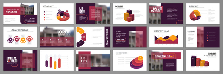 Brochure layout design template set