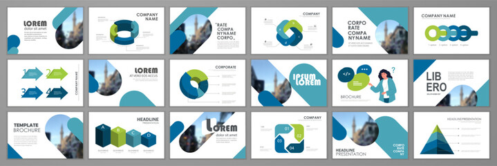 Abstract business brochure set