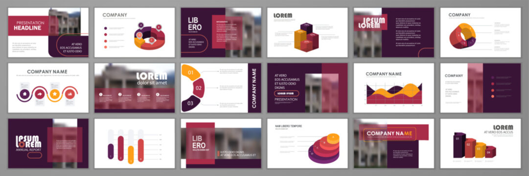 Brochure layout design template set