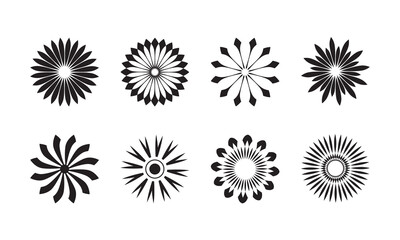 flower icon collection art. incredible flower icons vectors. icons