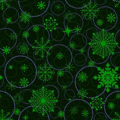 Christmas ice scribble seamless snowflakes pattern for wrapping paper