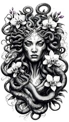 Fototapeta premium Black & Grey Tattoo Design 