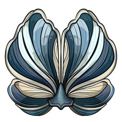 Mussel Art Deco animal fashion cartoon isolated whitebackground 16:9