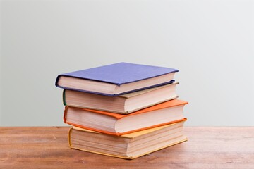 Beautiful classic reading books on the desk