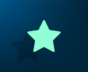 Obraz premium Vector dark color icon with shadow on blue background