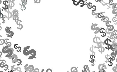 Animated orange dollar background. Money flies from top to bottom.