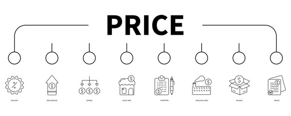 price banner web icon vector illustration concept