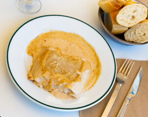 Popular meat dish of Italian cuisine is lasagna with veal under a delicious sauce and cheese...