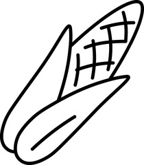 Fototapeta premium Corn icon. Thanksgiving symbol. Linear style.