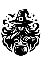 Witch SVG, Witch with Cat SVG, Witch on a broom SVG, Witch Cauldron SVG, Witch Broom SVG, Halloween SVG, Poison SVG, Pumpkins SVG, Autumn SVG, Witch Silhouette, Cut file for Cricut SVG, JPG, PNG