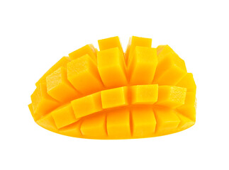 mango slice isolated on white background.