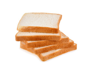 sliced bread isolated on white background