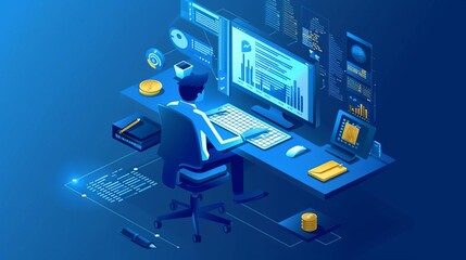 Remote employee receiving a bonus via online banking, home office, remote work benefits, digital bonuses