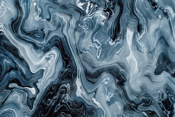 Fototapeta premium mesmerizing abstract fluid art with swirling grayblue marble textures rich luxurious patterns blend seamlessly creating a captivating highend backdrop