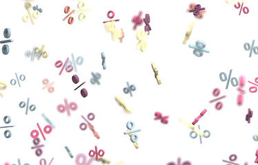 percent rain shopping digital in 3d.