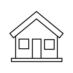家の線画アイコンイラスト