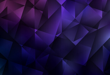 Dark Purple vector low poly layout.