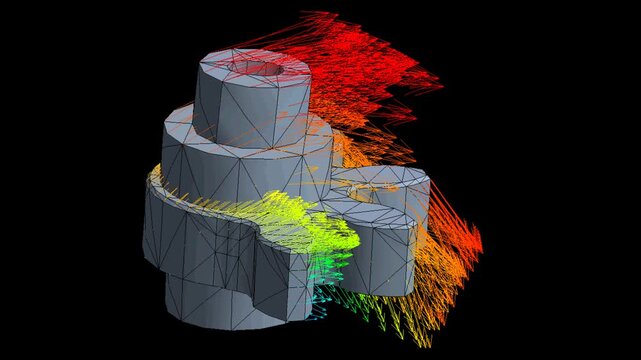 Mechanic simulation engineering - Stress and breakpoint analysis of mechanical gear under force and moment conditions